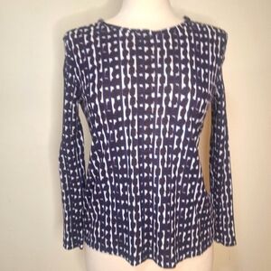 COS geometric print long sleeve tee SZ S